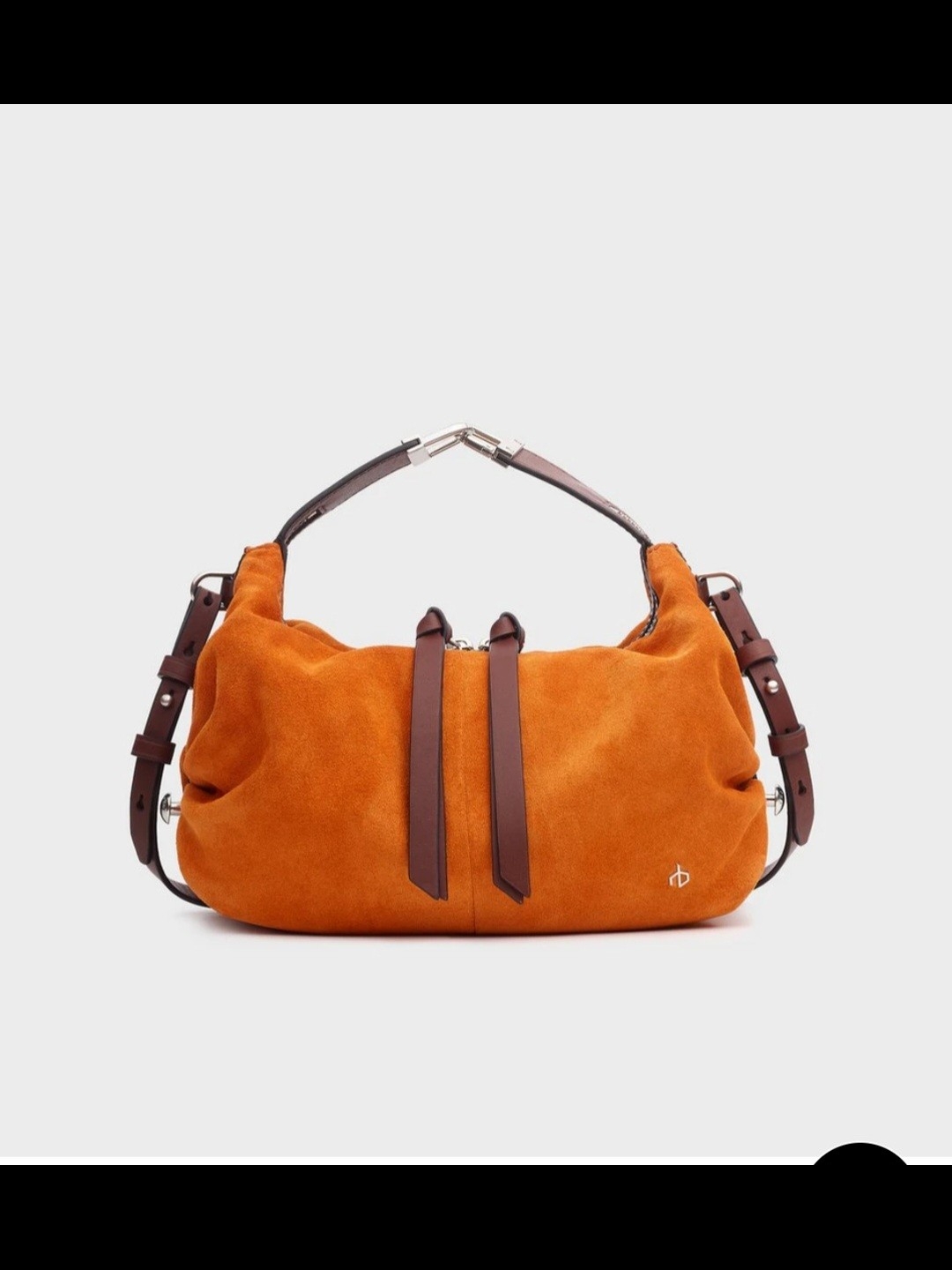 Rag & Bone Commuter Suede Bag With Brown Leather Trim
